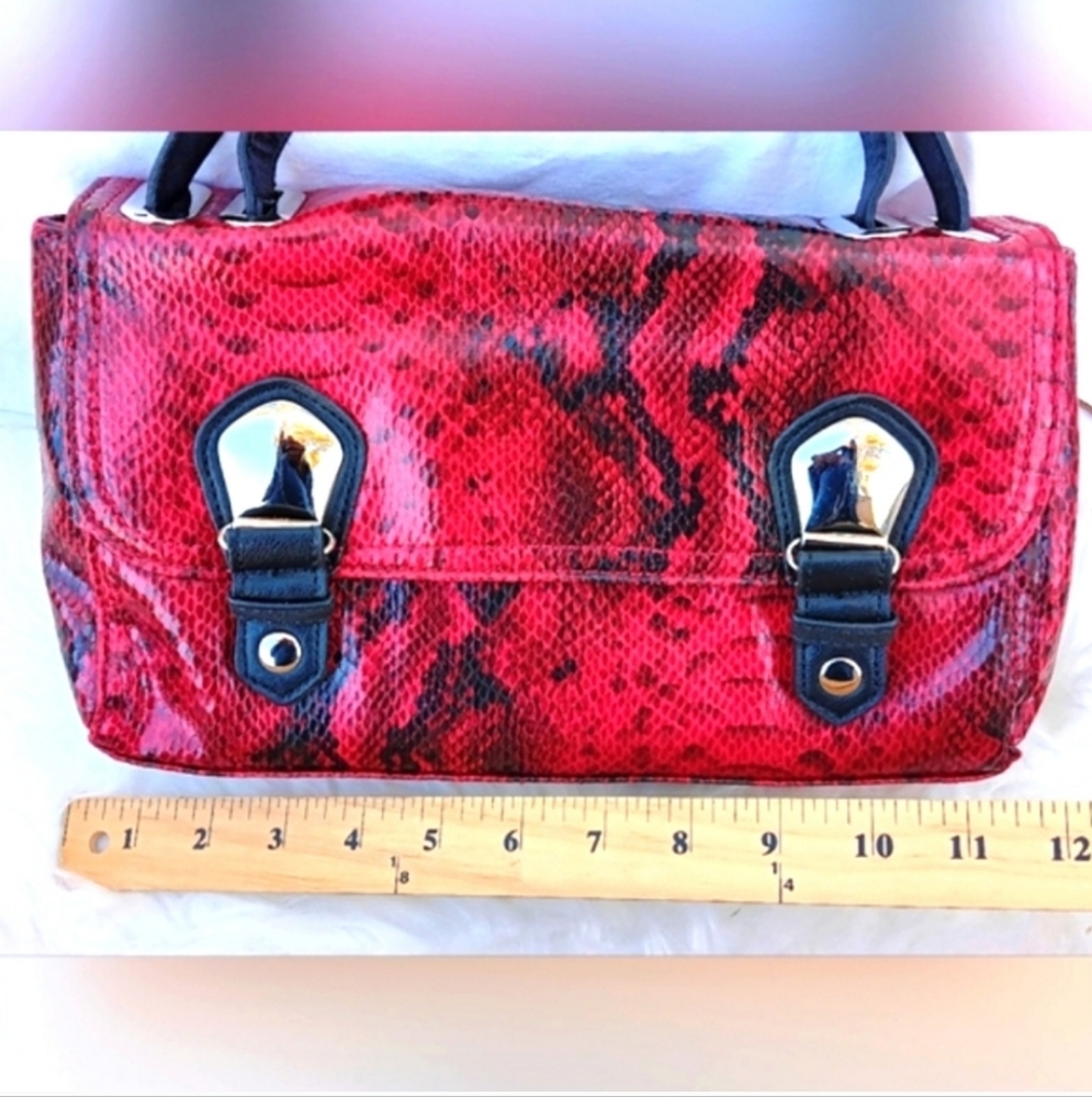 Red Snakeskin Purse